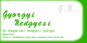 gyorgyi medgyesi business card